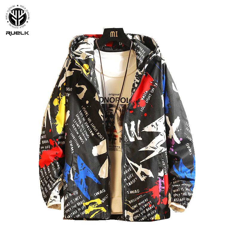 

RUELK 2020 Autumn Casual Jacket Male New Version Of The Trend Of Baseball Uniforms Couple Models Student All-Match Jacket Men's, White