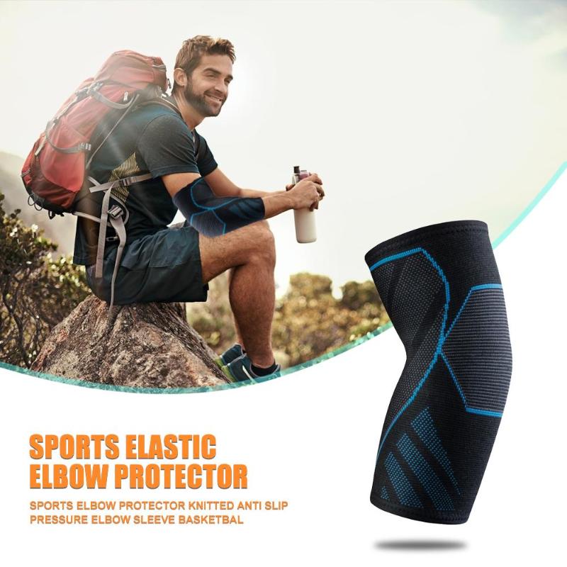 

Durable Elbow Support Classic Delicate 1pc Knitted Breathable Compression Elbow Support Sport Safety Elastic Arm Sleeve