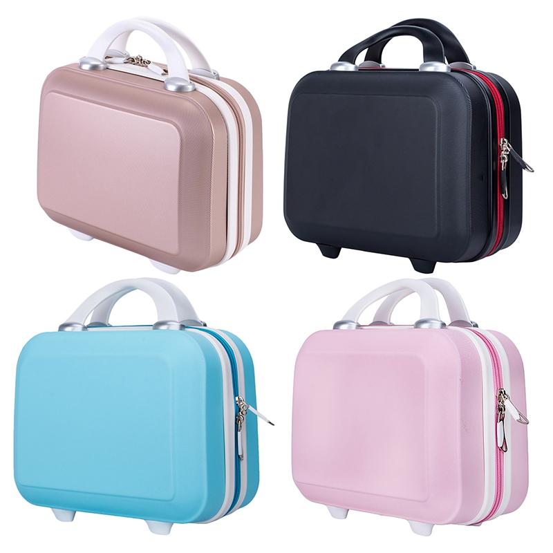

Ladies Cosmetic Case Brand Makeup Artist Professional Beauty Cosmetic Cases Bag Portable Pretty Suitcase, Black