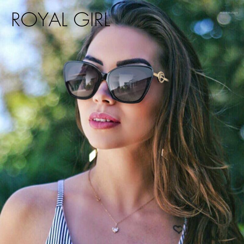 

ROYAL GIRL New Arrival 2020 Oversized Vintage Metal leg Cat Eye Sunglasses Designer Sun Glasses For Women ss4811