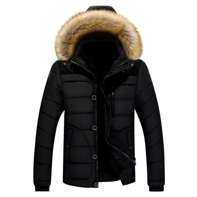 

2019 nueva chaqueta de invierno para hombre cálido con capucha gruesa chaqueta Parker a prueba de viento sudadera1, Black