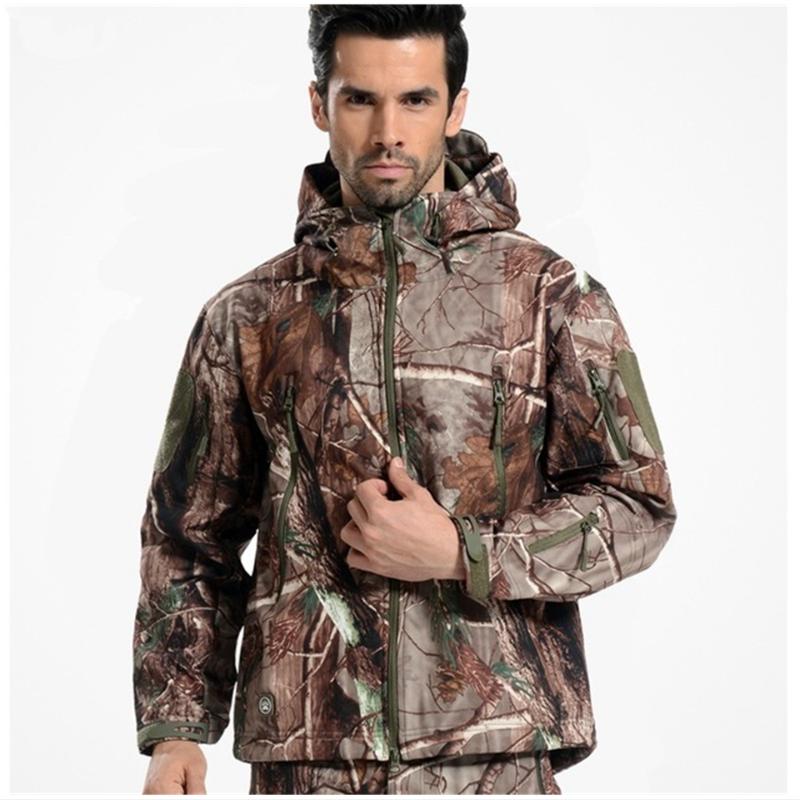 

New 2021 Men Outdoor HIiking Jacket TAD Gear Tactical Softshell Camouflage Army Sport Waterproof Hunting Clothes Jacket, As photo shows4