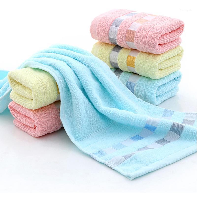 

Modern Design 100% Cotton Solid Towel Soft Fast Drying 3 Colors Thick High Absorbent Bathroom Adults Household Daily Necessities1, Pink