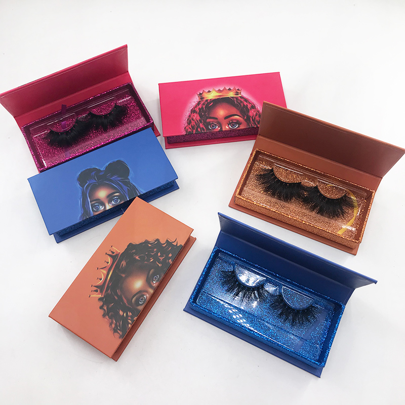 

Top quality magnetic lash case dollar box for 8mm-30mm full strip mink eyelash vendor customized boxes