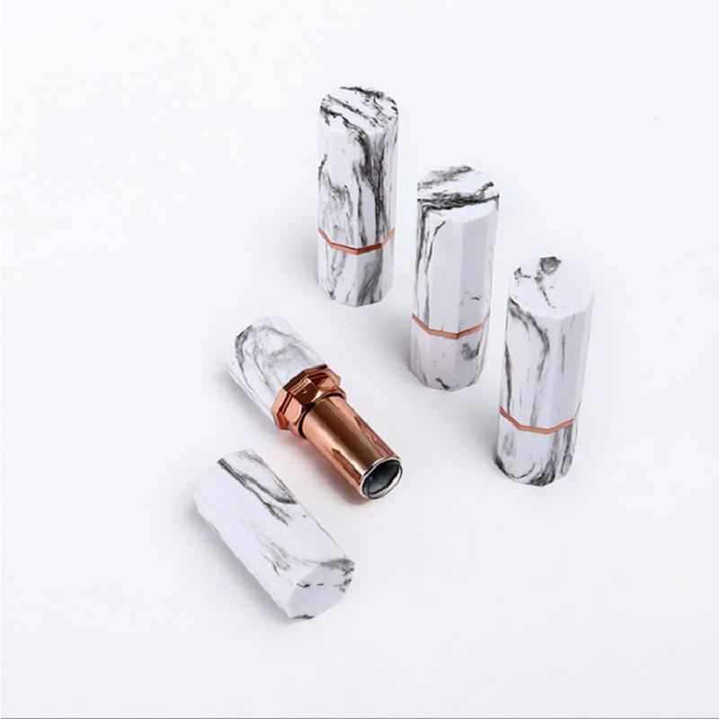 

High-grade Plastic Lipstick tube Empty Refillable Marble Spot wholesale Lip Eco Container Packaging 20pcs/lot1