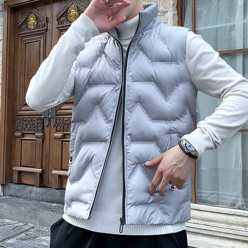 

Winter Autumn Sleeveless Vest Coats 2019 Newest Mens Big Size Cotton Padded Male Casual Outdoor Waistcoats Thick Vests Warm, Black