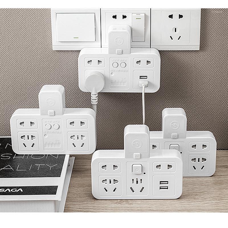 

Smart socket timing energy saver quick charge USB 220V CN plug power strip overcurrent protection wall extension socket1