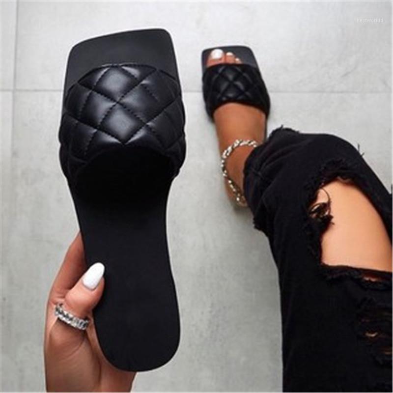 

Women Sandals Style Summer Shoes for Women Flat Sandals Rubber Shoes 2020 Leather Slides Plus Size Soulier Femme1, Color 3