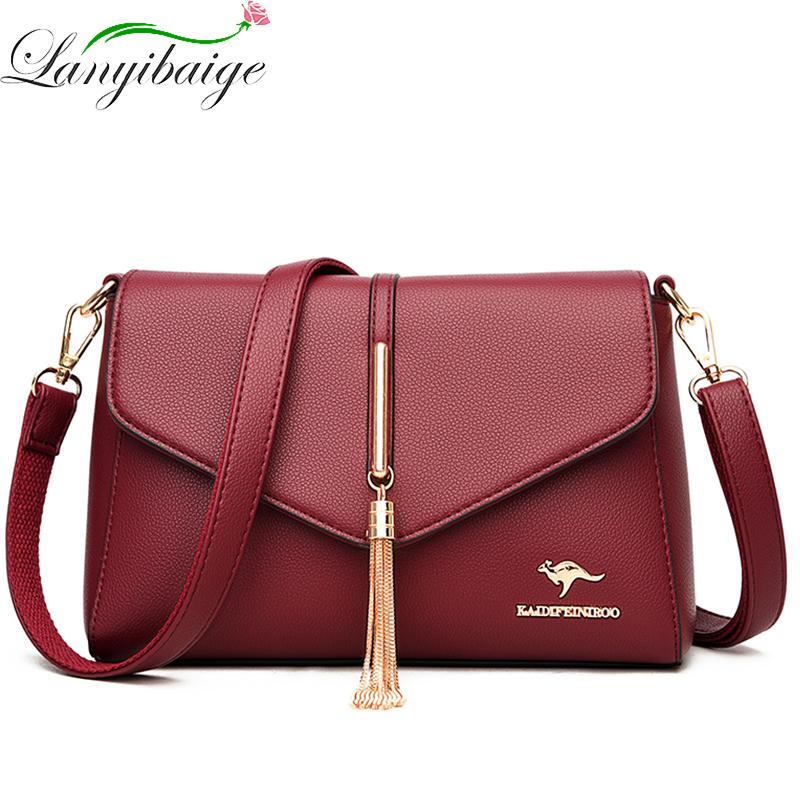 

Luxury Women Messenger Bags High Capacity Female PU Leather Handbags Crossbody Bags For Women Shoulder Bag Designer, Black