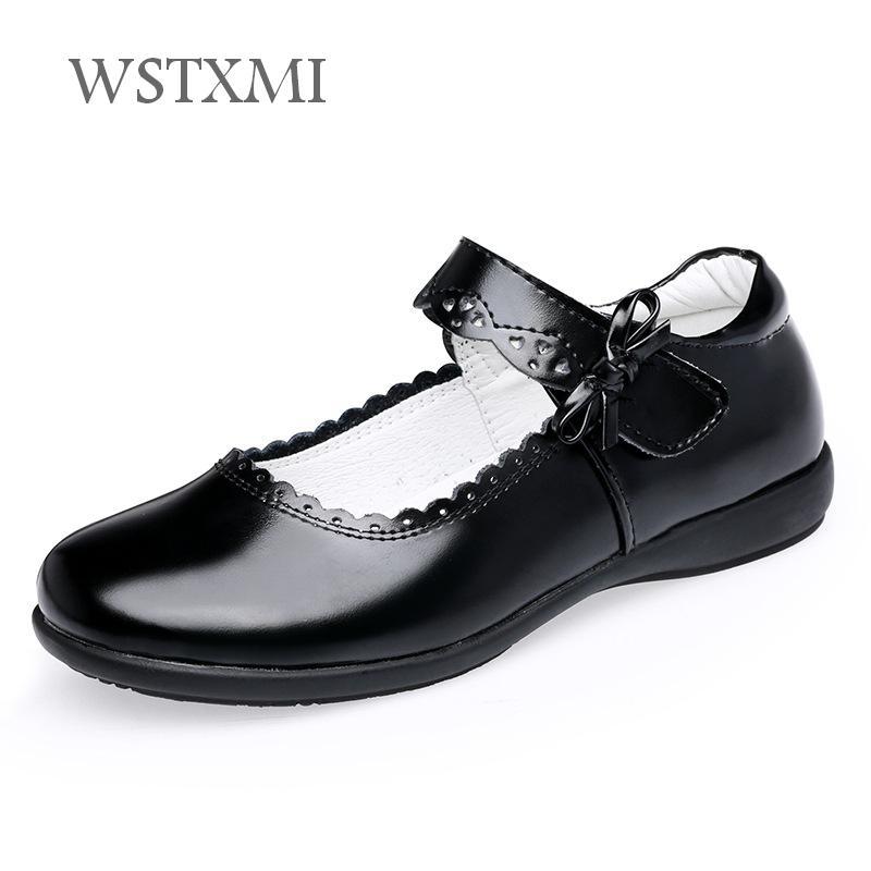 

Girls Leather Shoes for Kids Black Genuine Leather School Shoes Princess Dress Wedding Oxford Children Cowhide Etiquette, White