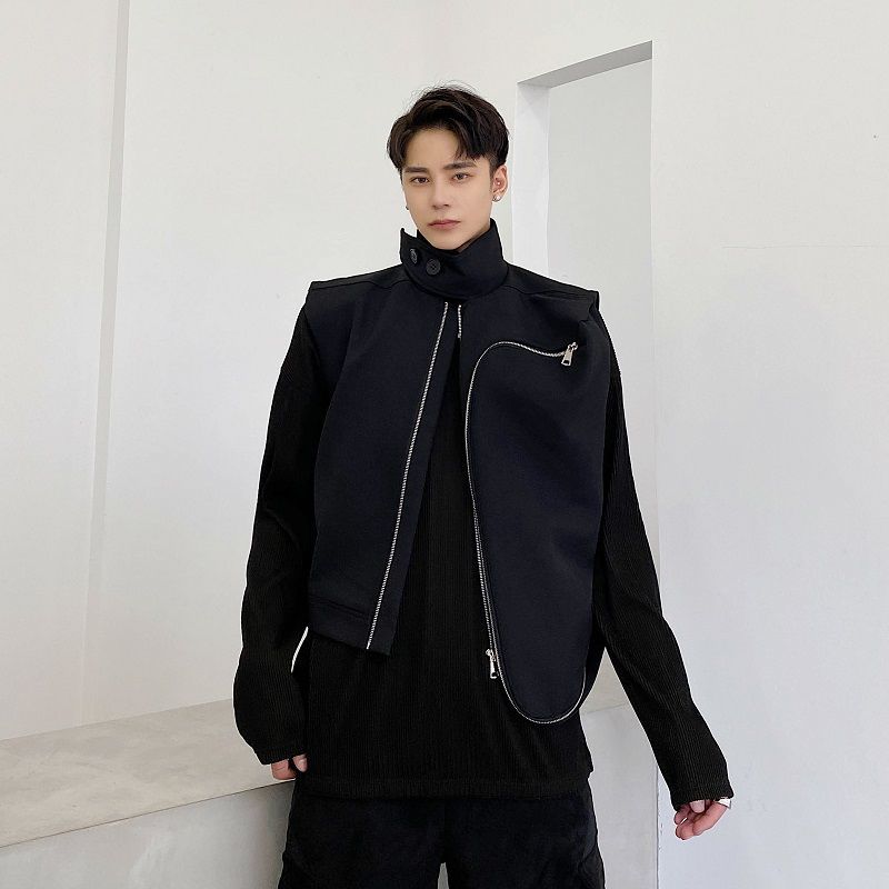 

2021 New Collect Jacket the New Listings Fall and Winter Loose Short Black Large Stack Vest Quw Gilet Free YYMP