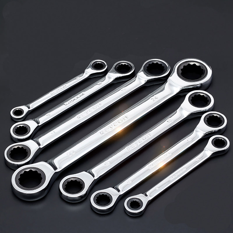 

8-24mm Chrome Vanadium Quick Reversible Combination Ratchet Wrench Metal Ratcheting Socket spanners auto repair hand Home tools