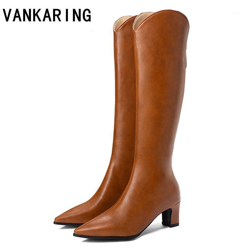 

2020 new large size 34-46 fashion autumn winter boots women pointed toe zipper high heels shoes knee high boots women snow1, Beige