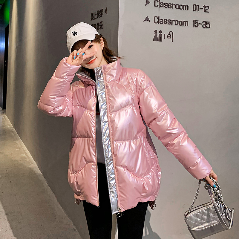 

2021 New Female Winter Short Bright Green Pink Jackets Snowoutwear Bubble Coat FTXV, Black
