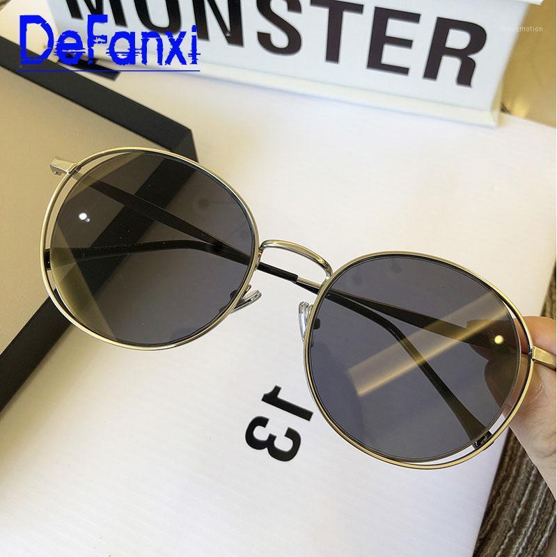 

2020 New fashion Round Sunglasses Women Brand Designer Sun Glasses Women metal frame Color Ocean Lens UV4001