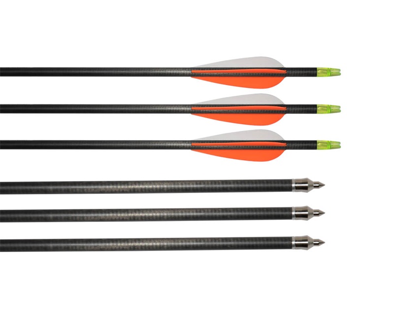 

2 orange 1 white vanes carbon hunting arrows for compound bow recurve bow arrows shooting adult