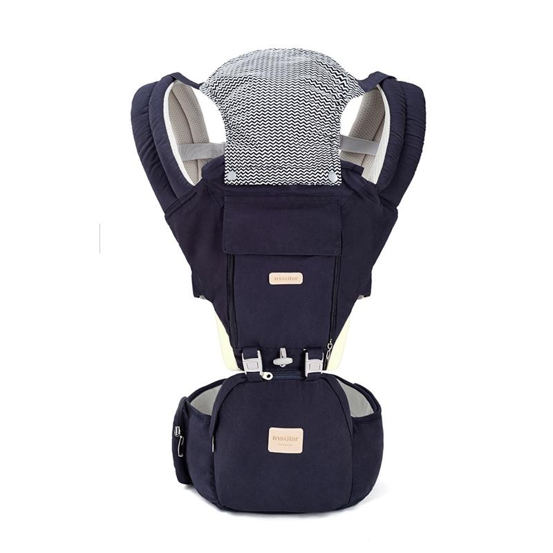 

Insular Baby Carrier Ergonomic Backpack Hip Seat Baby Carrier Sling with Fixing Strap Head Hood for Newborn to Toddler