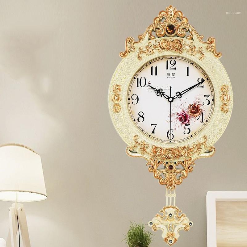 

Living Room Mute Wall Clock European Creative Fashion Art Quartz Clock Bedroom Wall Swing Luxury Modern1