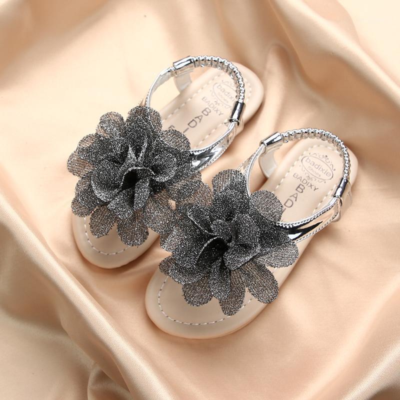 

TELOTUNY sandals Toddler Kids Baby Girls Princess Shoes Summer Solid Color Hook Casual Flower Sandals children girls Jun1, Black