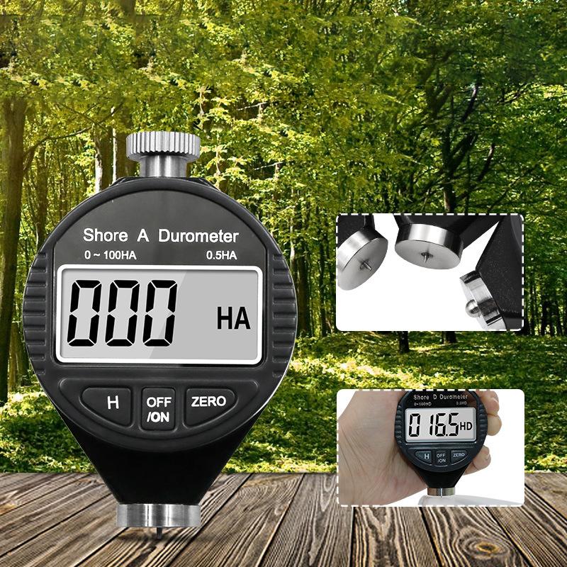 

Electronic Digital Display Shore Hardness Tester Silicone Plastic Rubber Tire Hardness Tester 0-100A/C/D Type