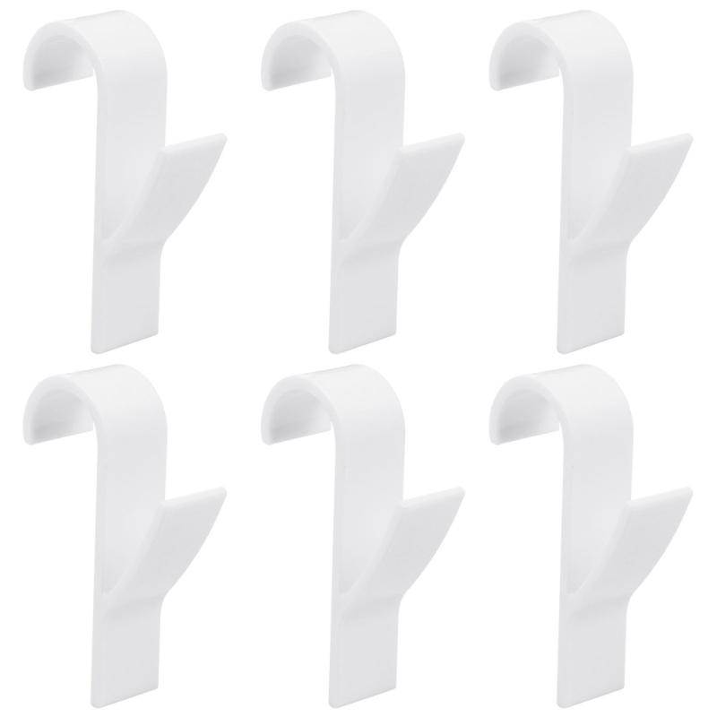 

6Pcs Transparent Shape Hooks Towel Hangers Radiator Tubular Hooks