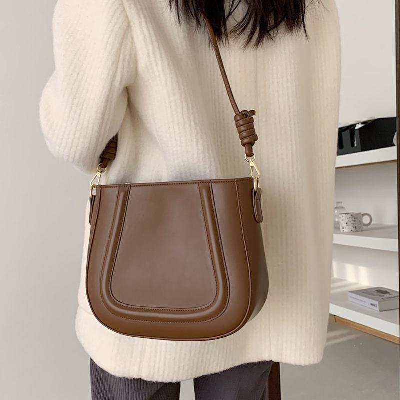 

Latest style Bags for Women 2021 Autumn And Winter PU Leather Shoulder Bags Luxury Handbags Women Designer Easy Matchin, Black