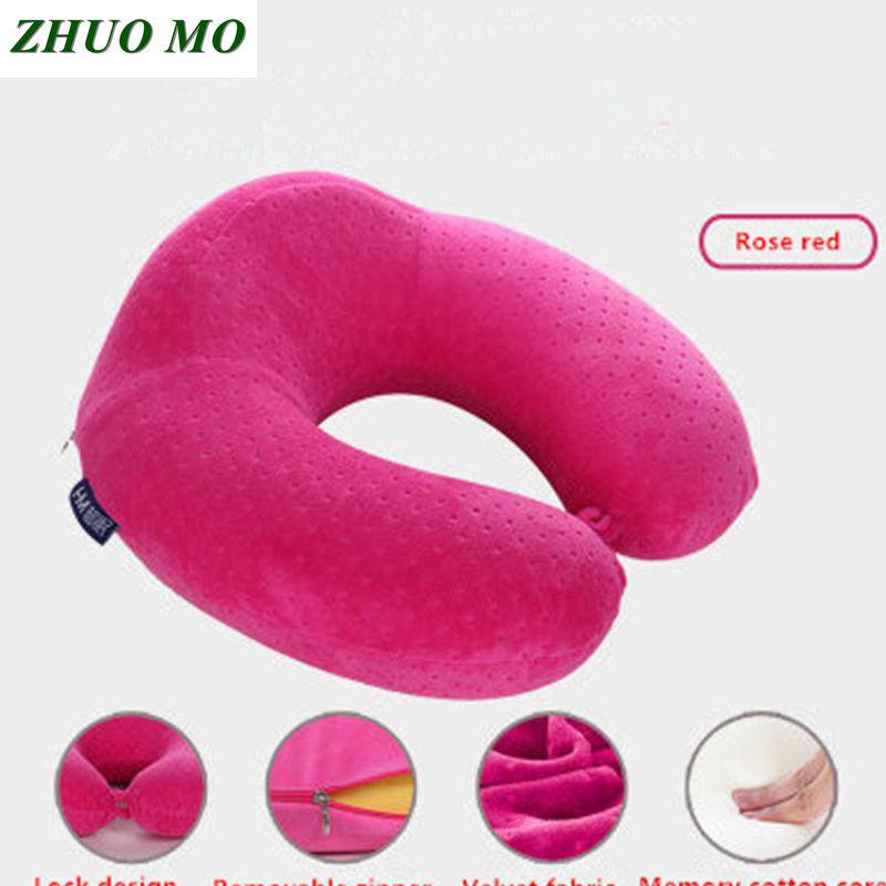 

ZHUO MO U-Shaped Memory Foam Travel Pillow Neck Cushion Portable Airplane Driving Nap Support Head Rest Health Care Decorative