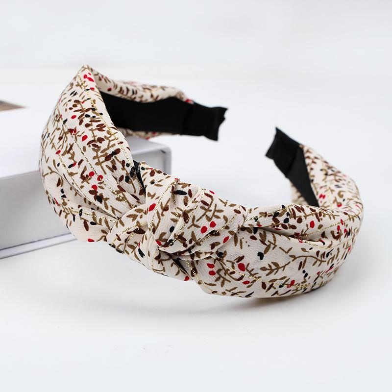 

Elegant Floral Printinf Knotted Headbands For Women Hair Accessories Fashion Girls Bow Hairbands Hair Hoop Headwrap