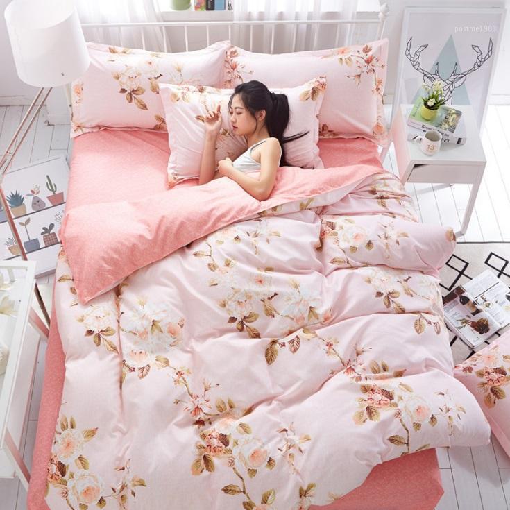 

Mylb Classic Bedding Set 5 Size Flower Bed 3/4pcs/set Duvet Cover Set Pastoral Bed Sheet AB Side Duvet Cover 20201