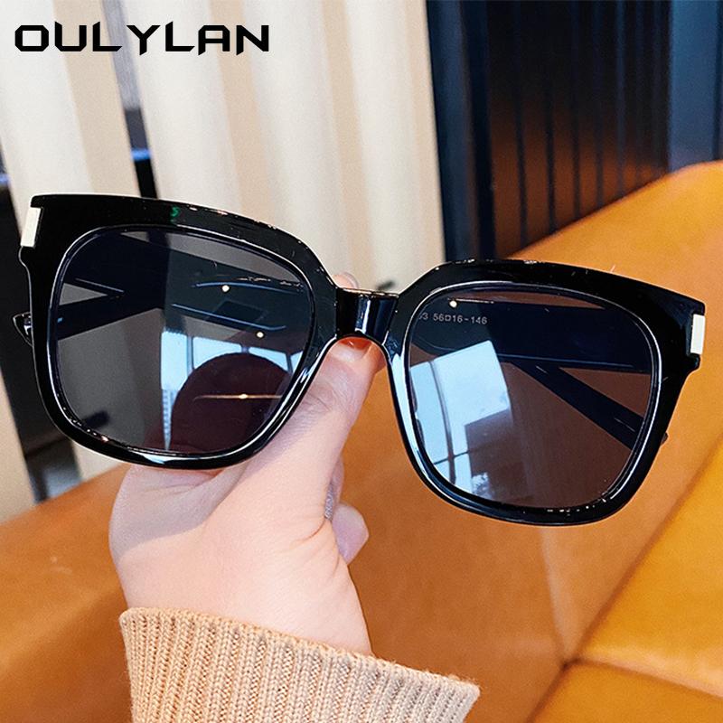 

Sunglasses Oulylan Oversized Square Women Men Vintage Big Frame Sun Glasses Retro Design Driving Outdoor Eyeglasses Shades UV400