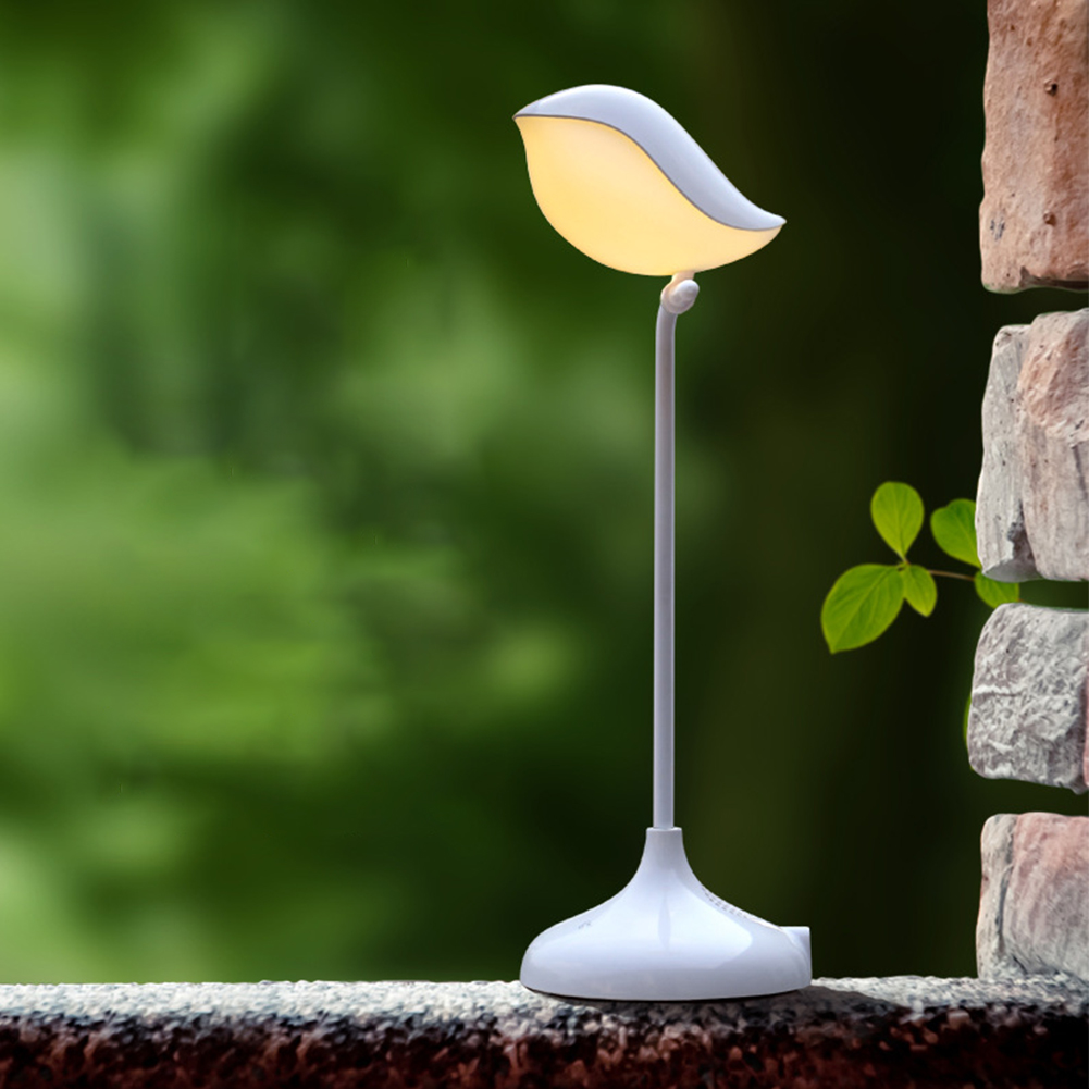 

Multifunctional adjustable angle portable reading light bird stand lamp Bluetooth speaker night light touch sensor