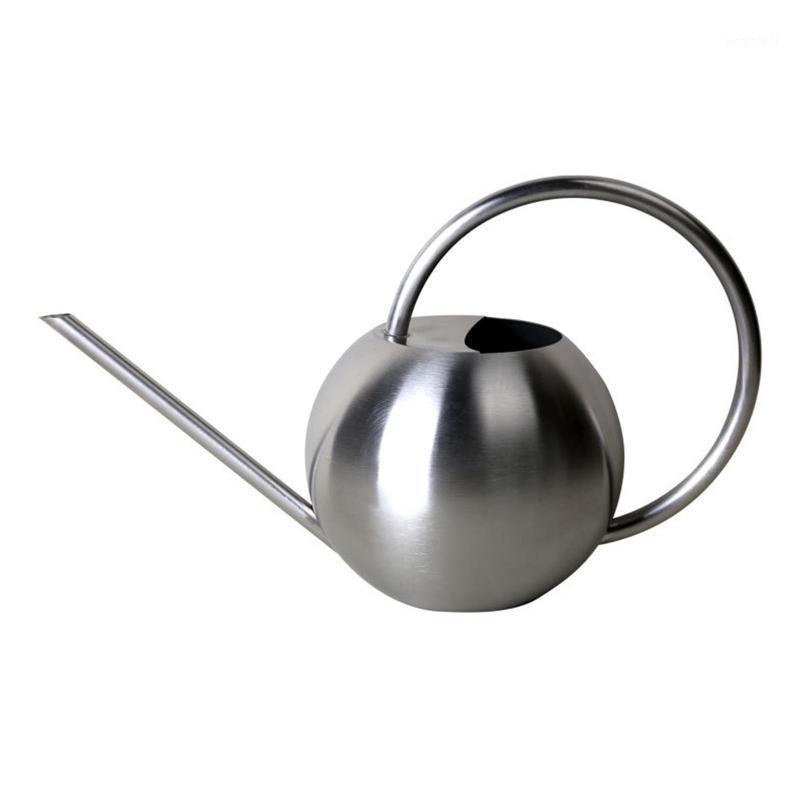 

Long Nozzle Watering Can 1000ml Stainless Steel Metal European Plant Pot Sprinkler With Handle For Garden Household Tool1, Silver