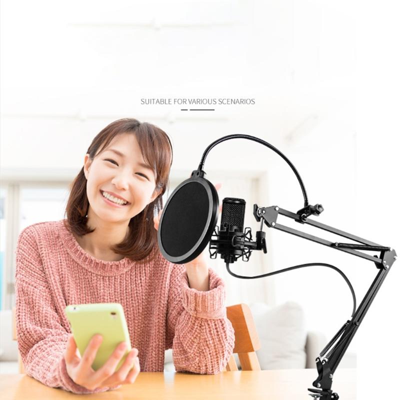 

Microphones Condenser Microphone Mic Suspension Arm Stand And Table Mounting Clamp Kit High Quality