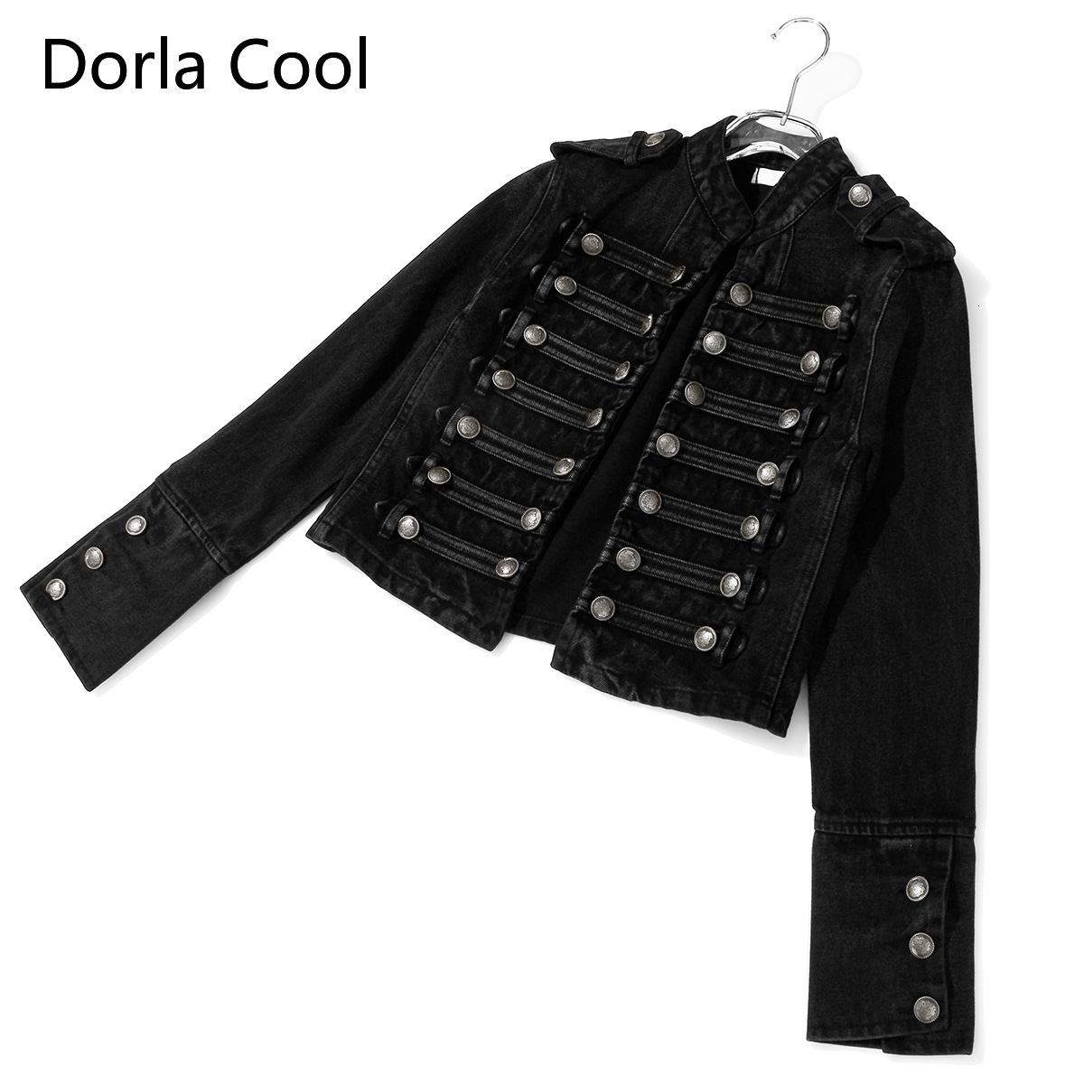 

Women' Jackets of Vintage High Quality Double Breasted Winter Coats Spring Street Wear Skinny Lady Jacket Short Button Fresh Clothes Ewuf, Black
