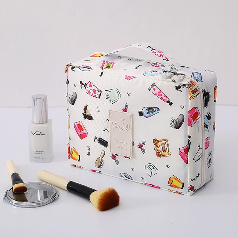 

2021 New Designed Female Cosmetic Bags Waterproof Oxford Make Up Beauty Bags For Girls Female Travel Toiletry Organizer
