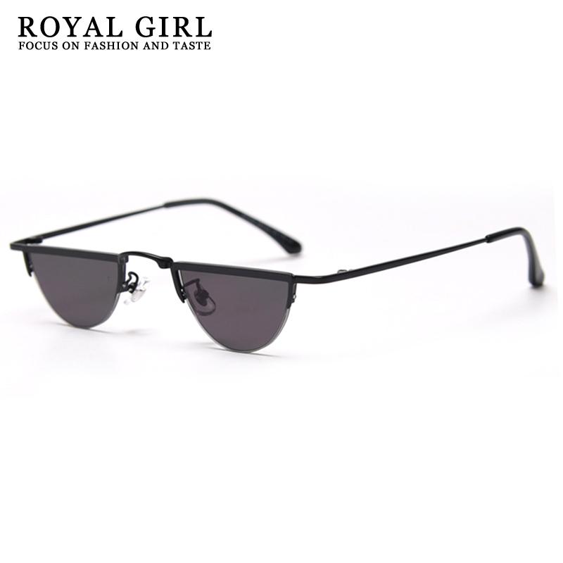 

Sunglasses ROYAL GIRL Fashion Trendy Small Red Cat Eye Women Brand Design Vintage Retro Tiny Slim Metal Frame Sun Glasses Ss066