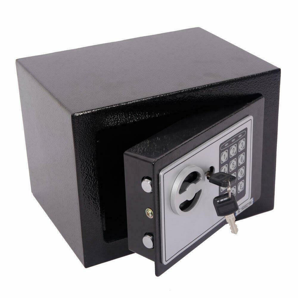 

Small Black Steel Digital Electronic Safe Coded Box Home Office Hotel Gun E17EF