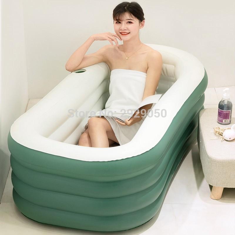 

Bathing Tubs & Seats With Pump, Thickened Tub, Adult Folding Bathtub, Four-layer Inflatable Portable Bathtub