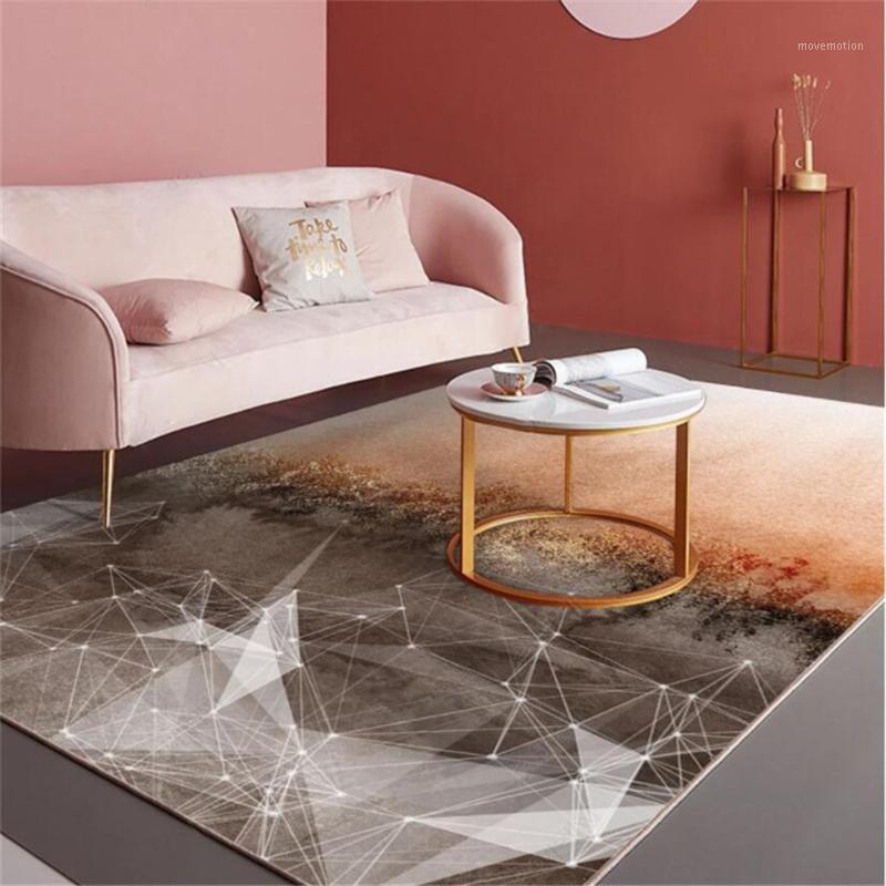 

Fashion Geometric Line Repair Floor Carpet Living Room Fresh Girl Carpet Nordic Home Decoration Kitchen Non-slip Mat1, As picture