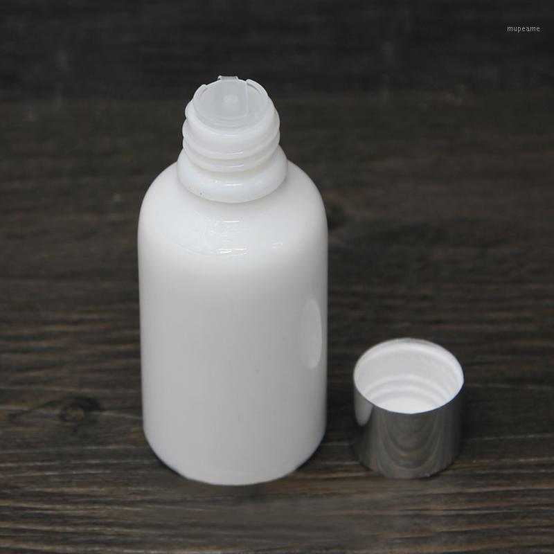 

1oz Glass Oval Essential Oil Cosmetic Toner Bottle,30ml White Inner Stopper Bottle1