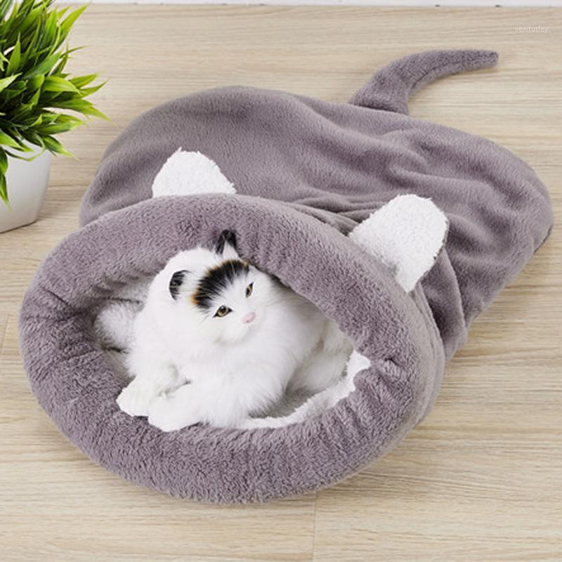 

Soft Fleece Cat Sleeping Bag Warm Pet Basket Nest for Puppy Dog Kitten Hamster Small Animals Spring Winter Cat House Kennel1