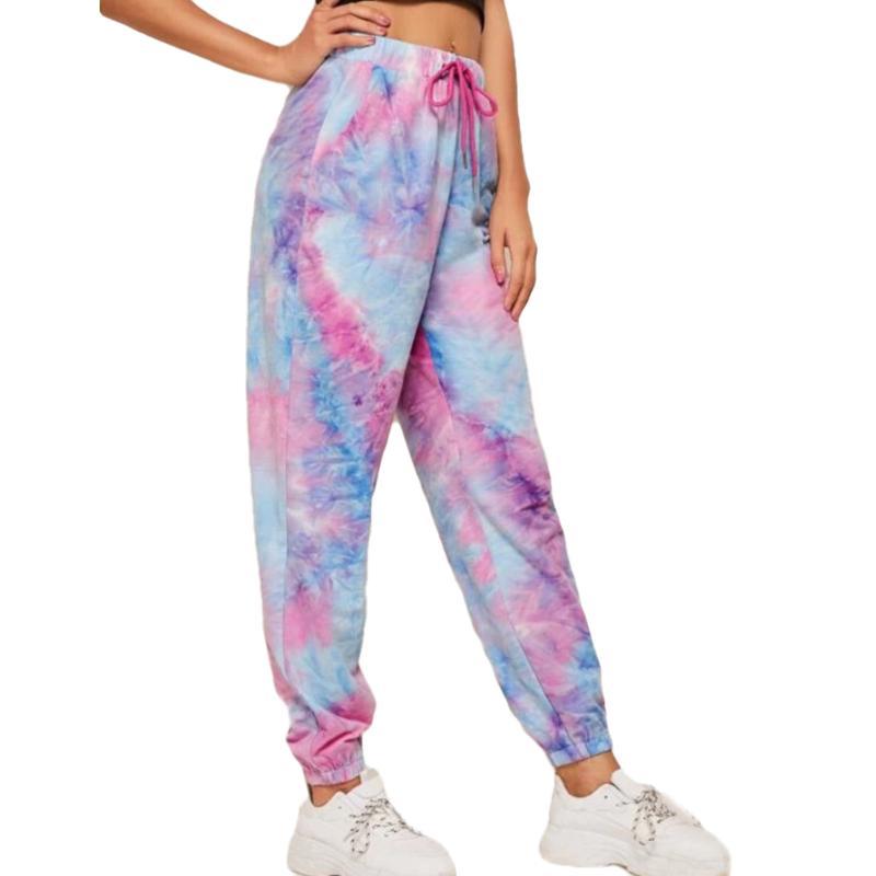 

New Women' Yoga Pants Summer Cotton Sports Trainging Long Long Trouser Home Gym Exercise Fitness Wear Ladies Print Elastic 2020, Red