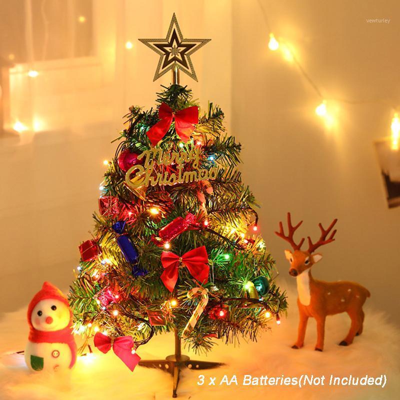 

50cm Christmas Tree Nightlight Decoration Tabletop Light Pine Tree Mini Xmas Ornaments Desktop New Year Gifts Decorations1