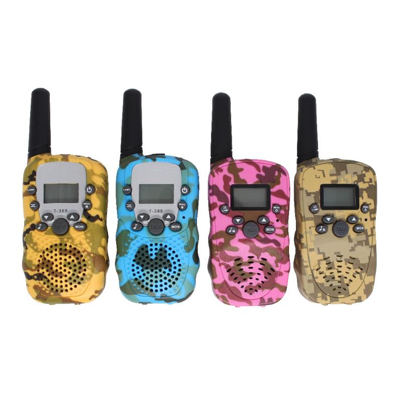 

2PCs T388 Mini Walkie Talkie for Kids Child 22 Channels FRS/GMRS Radio with VOX LED Camouflage 0.5W Two Way radio
