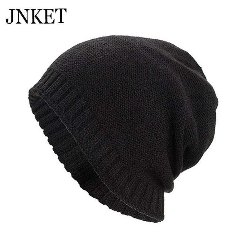 

Winter Double Styles Men Women's Knitted Hat Beanies Hat Skullcap Brimless Fleece Lining Warm Elastic Knitted Caps