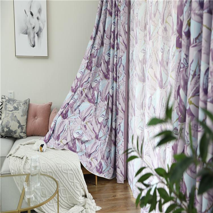

U.S. Printing Fan Blades Shading Curtains for Living Dining Room Bedroom.1, Tulle
