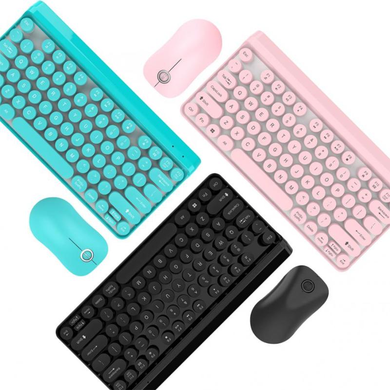 

HXSJ L100 2.4G Wireless Keyboard Mouse Combos Multimedia Waterproof Keyboard with Hanging Button and Wireless Mouse