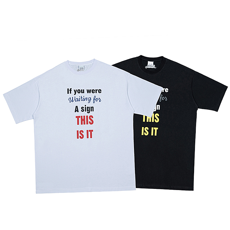 

22SS Europe UK Originality Sign T shirt High Street Tee Spring Summer fashion Skateboard Men Women Tshirt, White tee