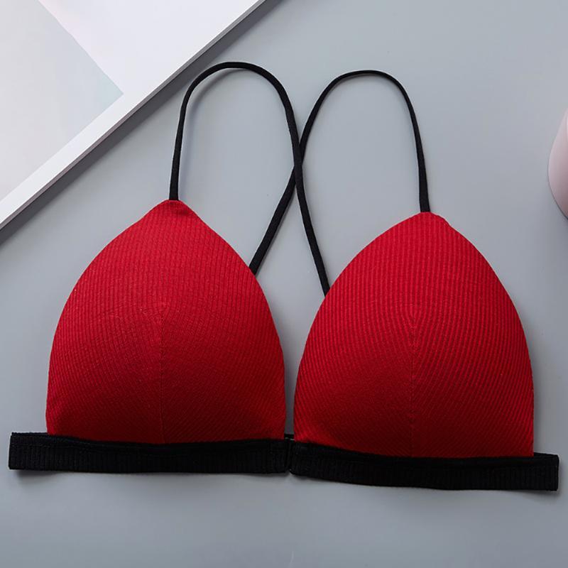 

Women's Sexy Seamless Bra Underwear Padded Push Up Triangle Bralette Lingerie Bandeau Fashion Elasticity, Rust red