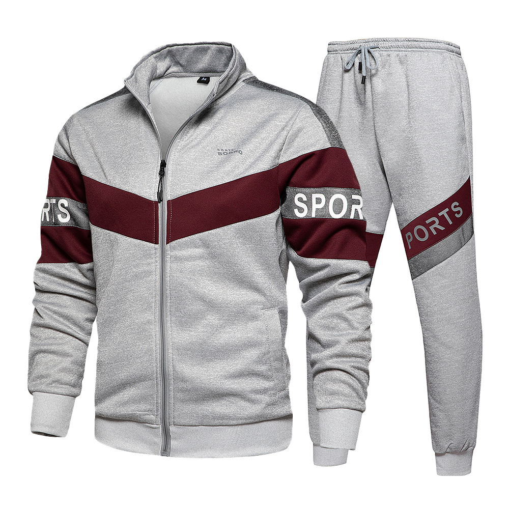 

2021 New Men's Casual Stitching Tracksuit Autumn Running Pieces Sport Set Men Long Sleeve Sweatshirt Sets Winter Gym Clothes W4z7, Tz71jmblack